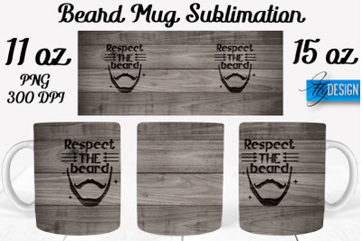 Beard Mug PNG Sublimation | Coffee 11 Oz | 15 Oz Mug Sublimation