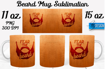 Beard Mug PNG Sublimation | Coffee 11 Oz | 15 Oz Mug Sublimation