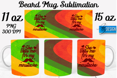 Beard Mug PNG Sublimation | Coffee 11 Oz | 15 Oz Mug Sublimation