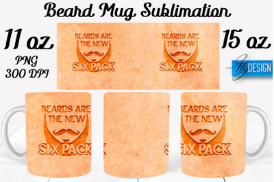 Beard Mug PNG Sublimation | Coffee 11 Oz | 15 Oz Mug Sublimation