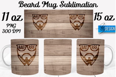 Beard Mug PNG Sublimation | Coffee 11 Oz | 15 Oz Mug Sublimation