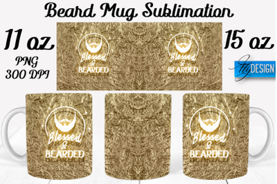 Beard Mug PNG Sublimation | Coffee 11 Oz | 15 Oz Mug Sublimation