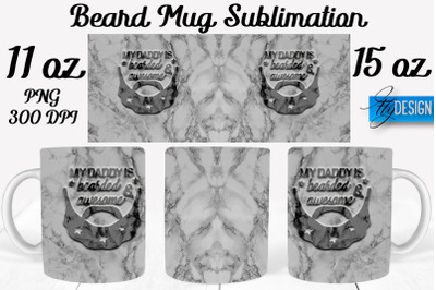 Beard Mug PNG Sublimation | Coffee 11 Oz | 15 Oz Mug Sublimation