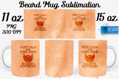 Beard Mug PNG Sublimation | Coffee 11 Oz | 15 Oz Mug Sublimation