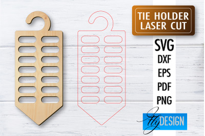 Tie Holder Laser Cut SVG | Outfit SVG Design | CNC Files