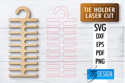 Tie Holder Laser Cut SVG | Outfit SVG Design | CNC Files