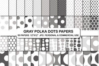 50 Gray digital pattern papers Grey digital background paper