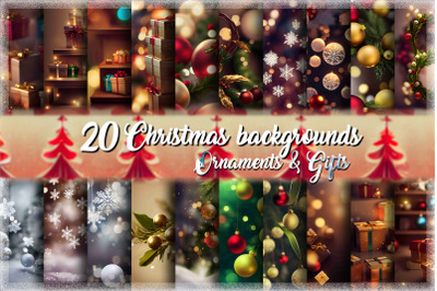 Christmas Ornaments Background Bundle