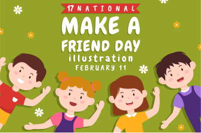 17 National Make a Friend Day Illustration