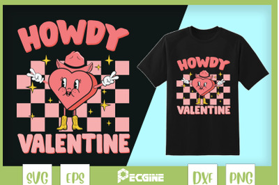 Howdy Valentine Western Groovy Smiley