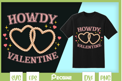Retro Howdy Western Valentines Ropes