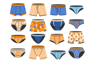 Casual man panties. Boy swimwear trunks, mens underwear and male every