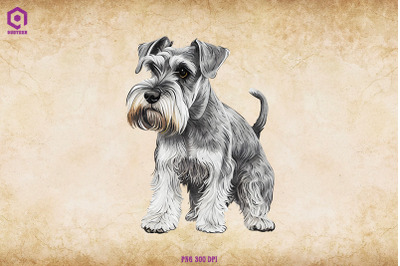 Schnauzer Dog Watercolor