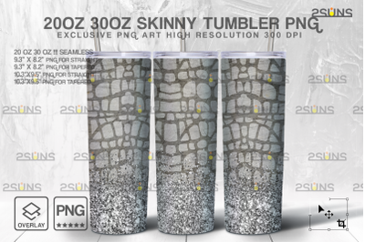 20oz Snake Skin Glitter Skinny Tumbler SEAMLESS Pattern Design