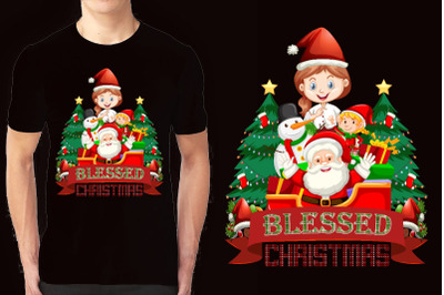 Christmas illustration T-shirt Design