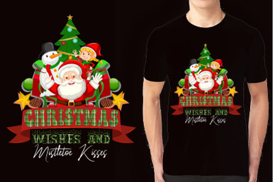 Christmas illustration T-shirt Design