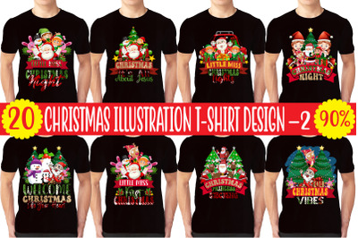 Christmas illustration T-shirt Design Bundle