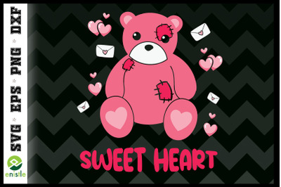 Sweet Heart Pink Valentine Bear