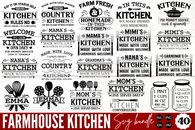 Farmhouse Kitchen SVG Bundle