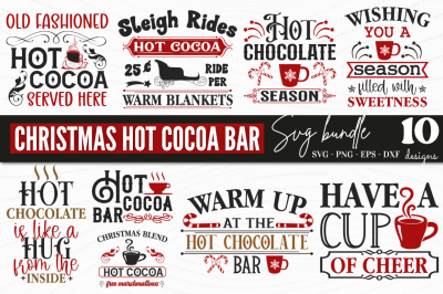 Christmas Hot Cocoa Bar SVG Bundle