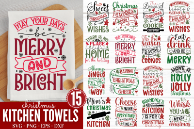 Christmas Kitchen Towels SVG Bundle