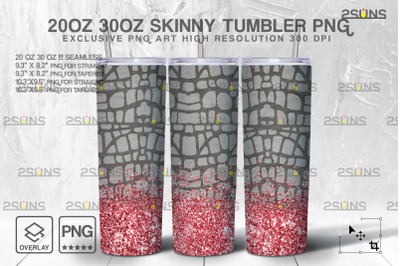 20oz Snake Skin Glitter Skinny Tumbler SEAMLESS Pattern Design