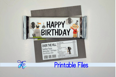 Happy Birthday Man Candy Bar Wrapper