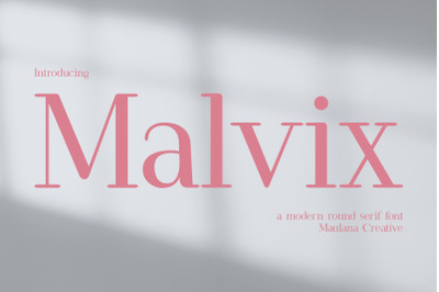 Malvix Modern Round Serif Font