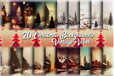 Christmas Vintage vibe Background Bundle