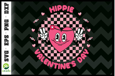 Hippie Valentine Heart Retro