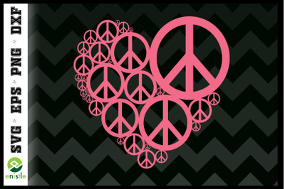 Heart Shape of Peace Symbols Valentine