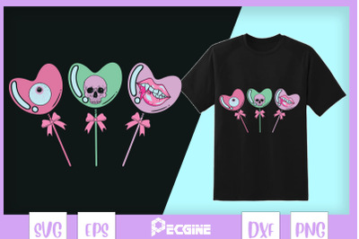 Skull Trio Candy Pastel Valentine