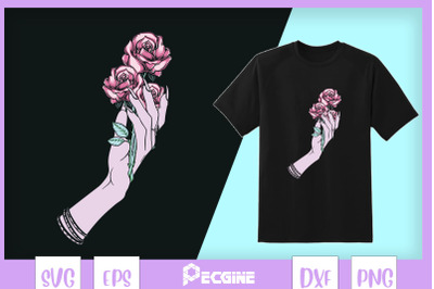 Witch Hand Roses Pastel Valentine