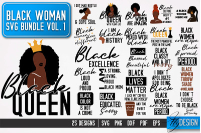 Black Woman SVG | Women Power SVG | Beauty SVG v.1