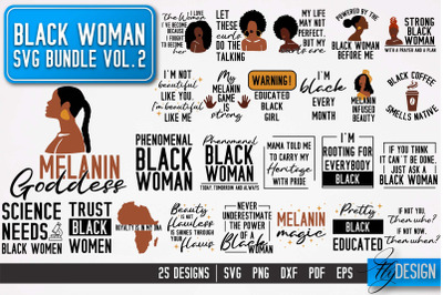 Black Woman SVG | Women Power SVG | Beauty SVG v.2