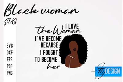 Black Woman SVG | Women Power SVG | Beauty SVG Design