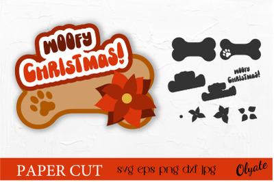 Dog SVG. Christmas Dog SVG. Dog Papercut