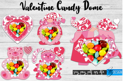 Valentine Candy Dome SVG | Candy Holders SVG | Treat Box SVG v.2