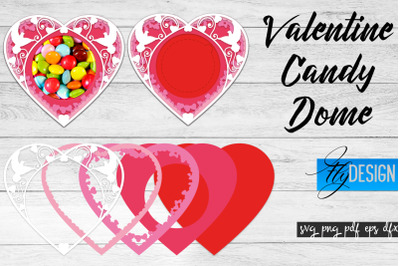 Valentine Candy Dome SVG | Candy Holders SVG | Treat Box SVG