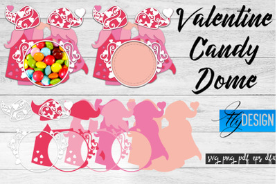 Valentine Candy Dome SVG | Candy Holders SVG | Treat Box SVG