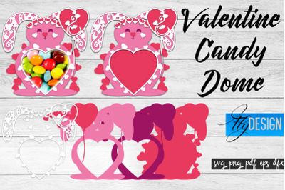 Valentine Candy Dome SVG | Candy Holders SVG | Treat Box SVG