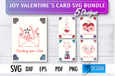 Joy Valentine&amp;&23;039;s Day Card SVG | Paper Cut SVG | Love Design