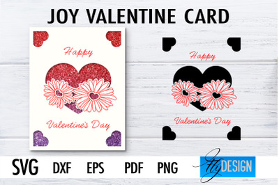 Joy Valentine&amp;&23;039;s Day Card SVG | Paper Cut SVG | Love Design