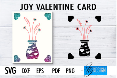 Joy Valentine&amp;&23;039;s Day Card SVG | Paper Cut SVG | Love Design