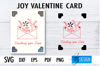 Joy Valentine&amp;&23;039;s Day Card SVG | Paper Cut SVG | Love Design