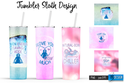 Sloth Tumbler | Sloth Design | Lazy SVG | Sloth 20 Oz Tumbler| Tumbler