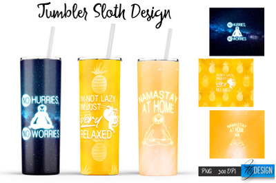 Sloth Tumbler | Sloth Design | Lazy SVG | Sloth 20 Oz Tumbler| Tumbler