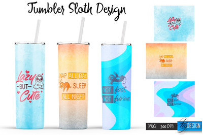 Sloth Tumbler | Sloth Design | Lazy SVG | Sloth 20 Oz Tumbler| Tumbler