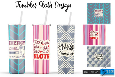 Sloth Tumbler | Sloth Design | Lazy SVG | Sloth 20 Oz Tumbler| Tumbler