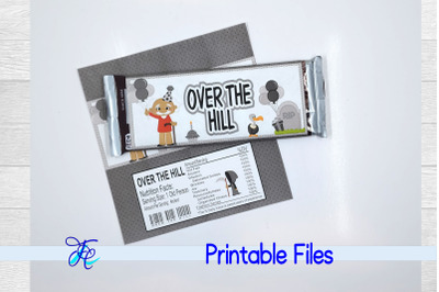 Over The Hill Man Candy Bar Wrapper aa